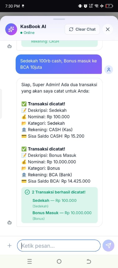 Multi Transaksi AI