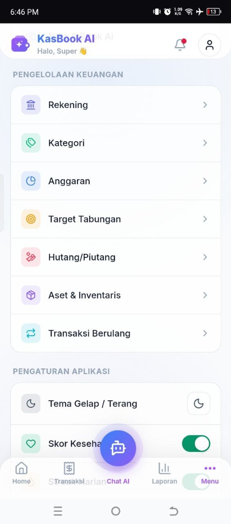 Menu Lengkap